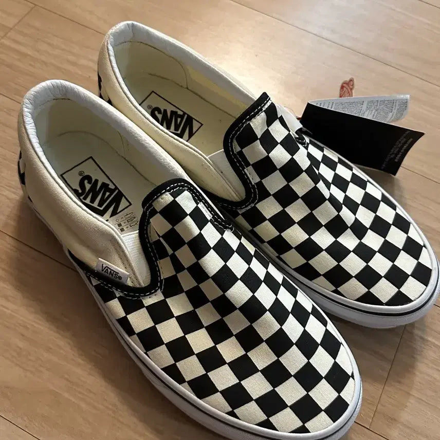 [BUNJANG] Vans Checkerboard Slip-On 255 New / 반스 체커보드 슬립온 255 새상품