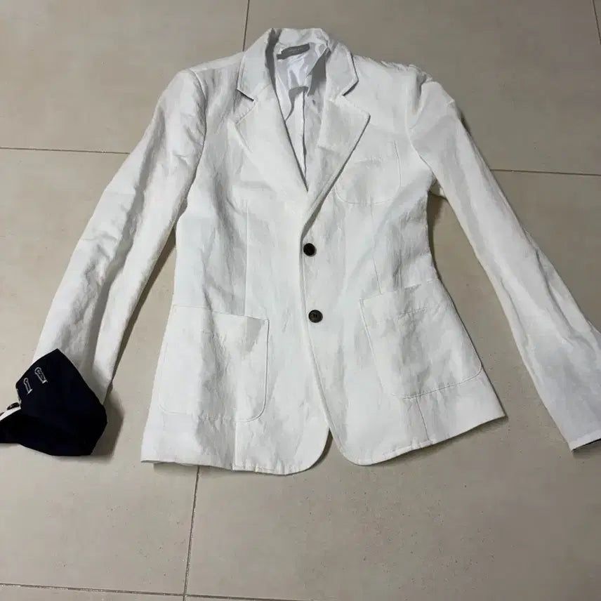 [BUNJANG] White Linen Jacket / 화이트 린넨 자켓s