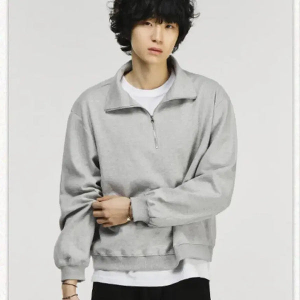 [BUNJANG] Half-Zip Sweatshirt / 스웻 하프집업
