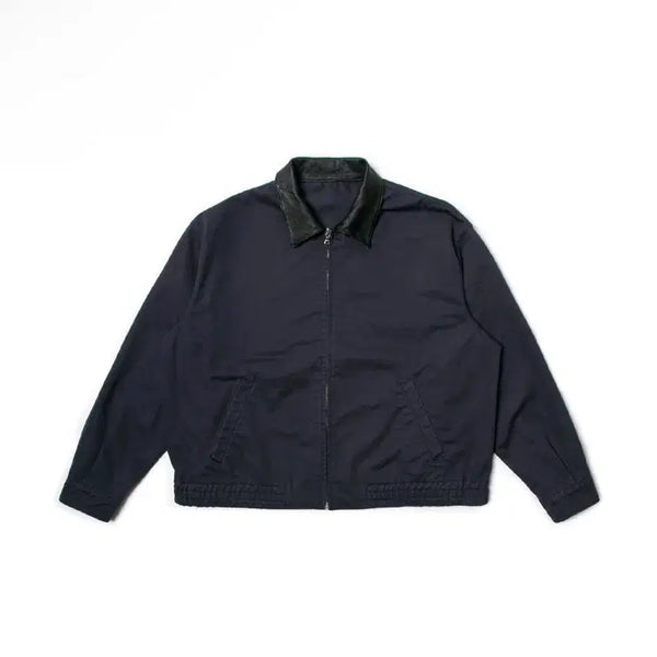 [BUNJANG] Wackoz Leather Collar Sports Jacket Navy / 뤡코즈 레더 카라 스포츠 자켓 네이비 1