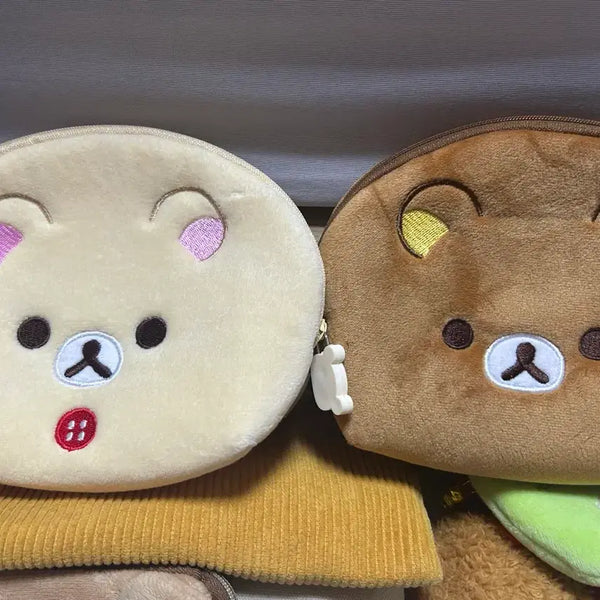 [BUNJANG] Rilakkuma Korilakkuma Half-Moon Pouch Bundle Set / (일괄) 리락쿠마 코리락쿠마 반원 파우치
