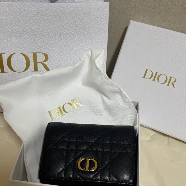 [BUNJANG] Dior Caro Glace Wallet Black / 디올 카로 글리신 지갑 블랙 풀구성