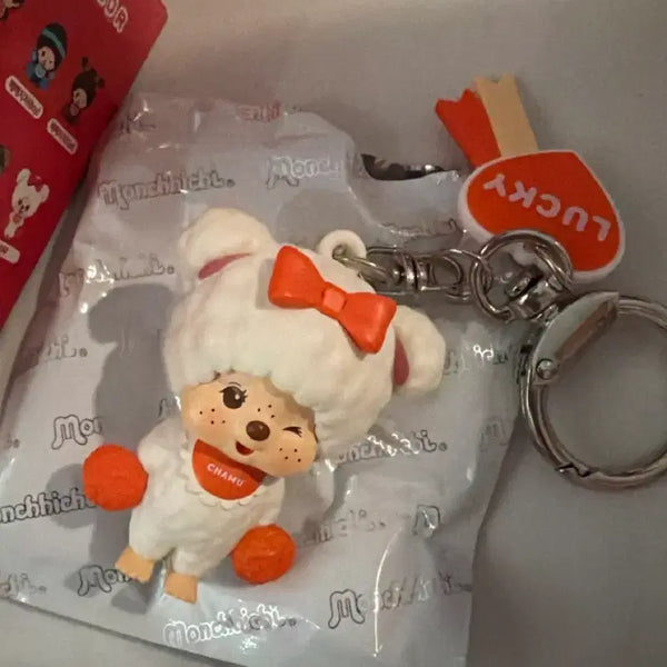 [BUNJANG] Monchhichi Chamu Cheering Keyring Random New Product / 몬치치 챠무 응원 키링 랜덤 새상품