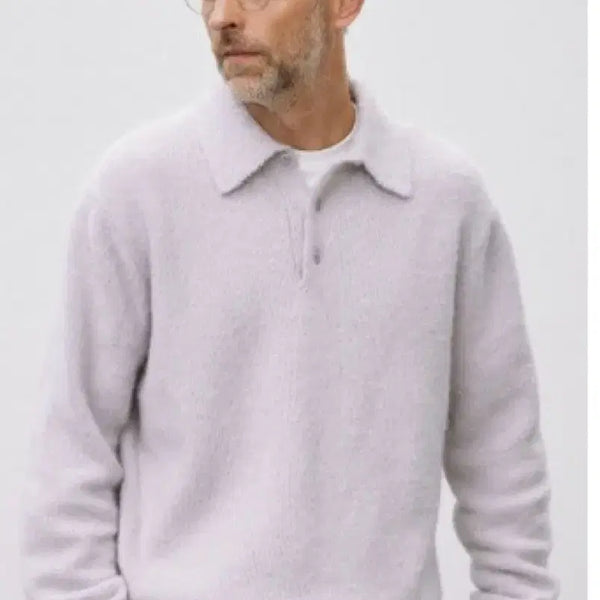 [BUNJANG] Comfort Polo Knit Silver Size 3 / 컴포트 폴로니트 실버색상 3사이즈