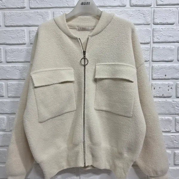 [BUNJANG] ENC 2023 Thick Fur Knit Jacket / 2023년 ENC 도톰 퍼니트 자켓 55ㅡ77