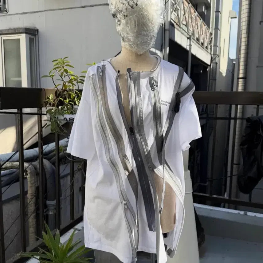 [BUNJANG] Plastic Product Instrument 3 T-shirt White / 플라스틱프로덕트 Instrument 3 반팔 화이트
