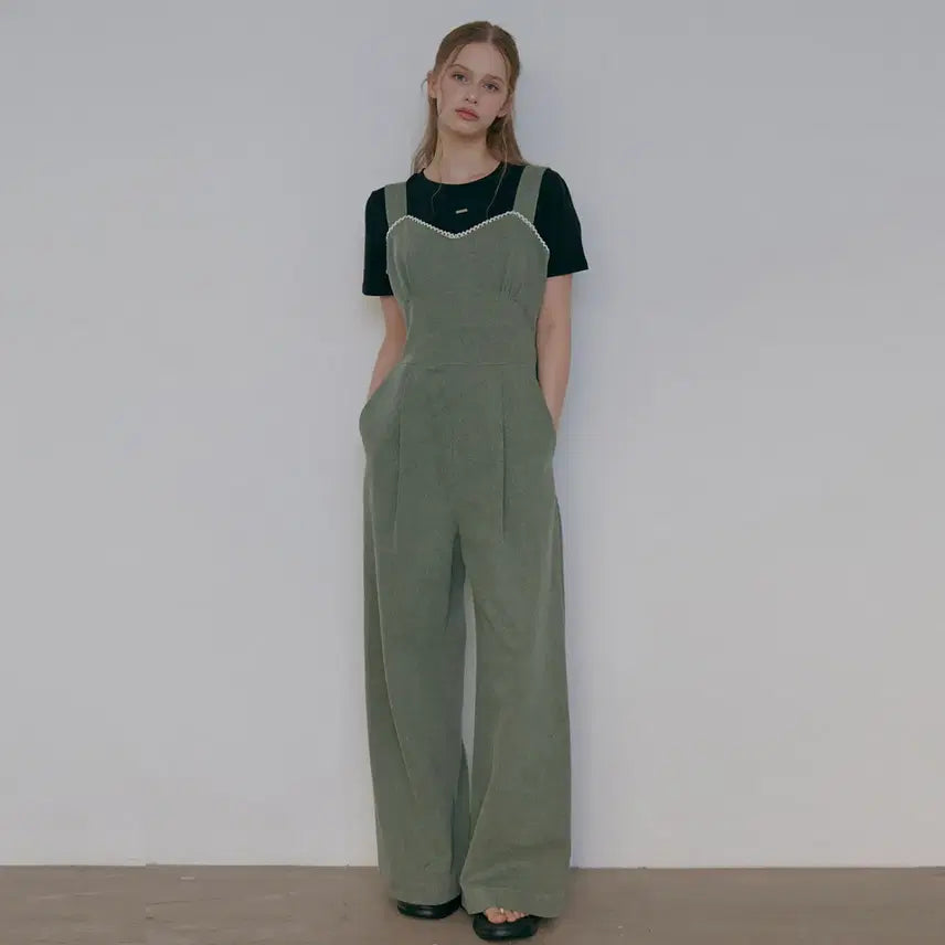 [BUNJANG] Oder Washed Lovely Jumpsuit Size 66 / 오디에르(Oder) 워싱 러블리 점프슈트 66 새상품