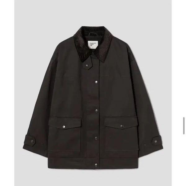 [BUNJANG] 8seconds Corduroy Collar Hunting Field Jacket / 에잇세컨즈 코듀로이 칼라 헌팅 필드 재킷 야상 브라운 블랙업 자라 더기 릿킴