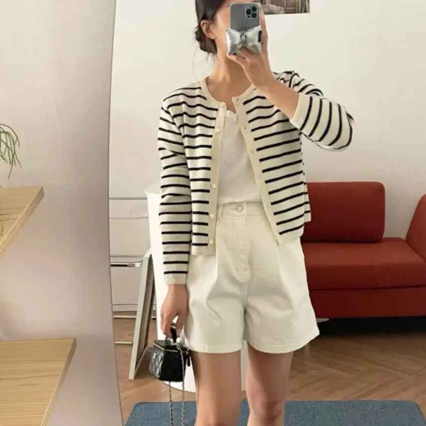 [BUNJANG] Striped Cardigan / 단가라 가디건