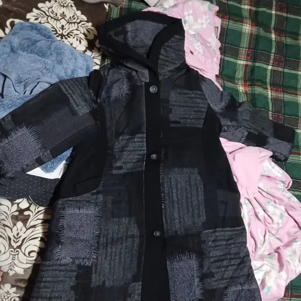 [BUNJANG] Sijou Women's Patchwork Hooded Padded Coat / Sijou 여성 패치워크 후드 누빔패딩 코트(여러컬러있음)