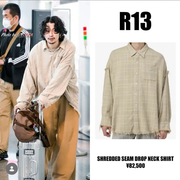 [BUNJANG] R13 Oversized Check Shirt (S) / R13 오버사이즈 체크 셔츠 (S)
