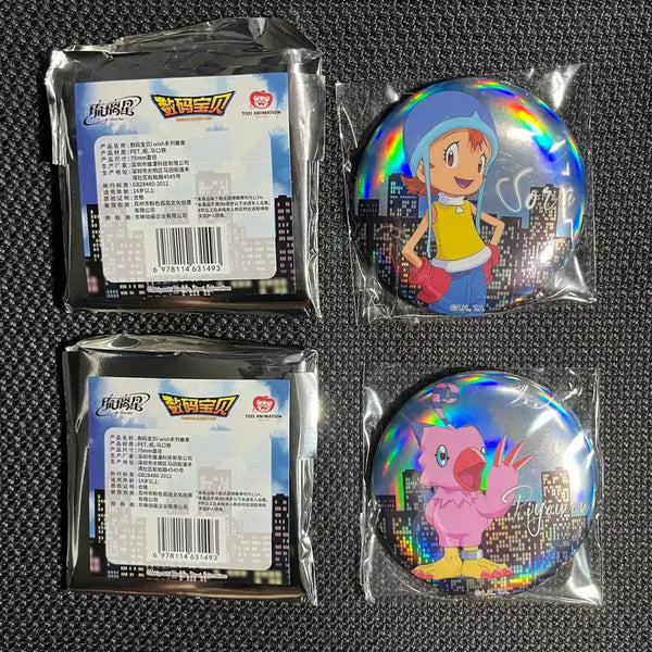 [BUNJANG] Digimon Sora & Piyomon Can Badge Bundle Set / 디지몬 소라 & 피요몬 캔뱃지 일괄