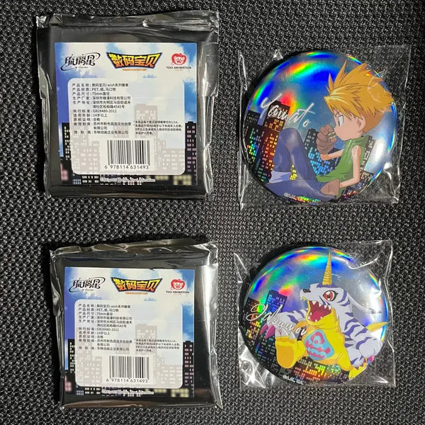 [BUNJANG] Digimon Matt & Patamon Can Badge / 디지몬 매튜 & 파피몬 캔뱃지