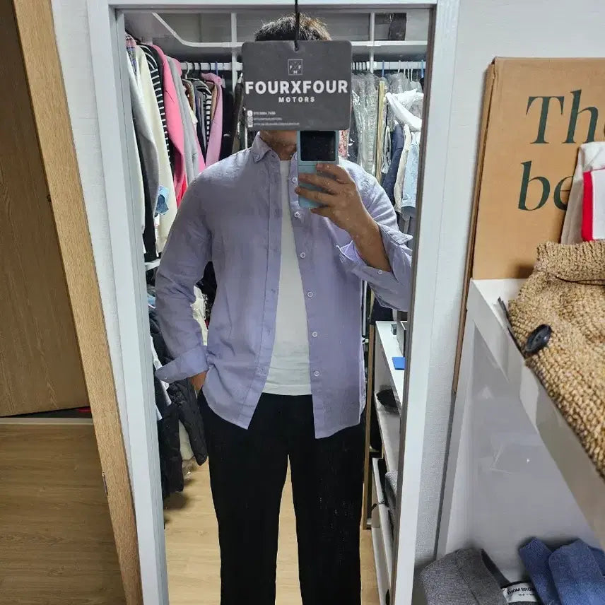[BUNJANG] Lavender Linen Shirt / 린넨 셔츠 라벤더