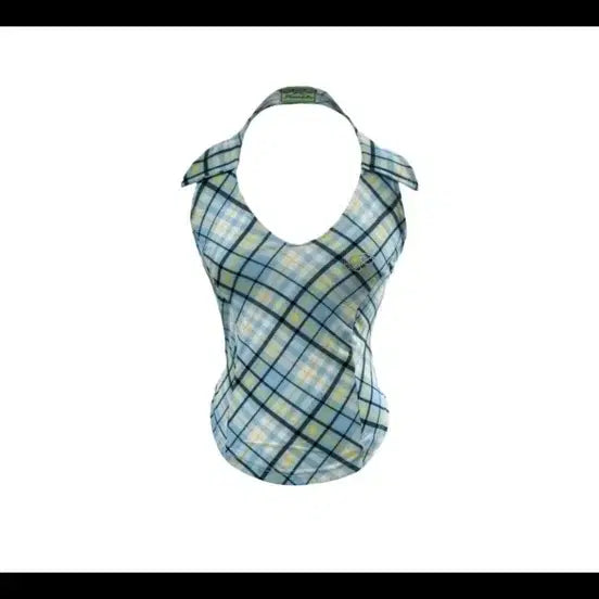[BUNJANG] Pleasenofollow Mina Check Halter Top / Pleasenofollow 플노팔 mina check halter top