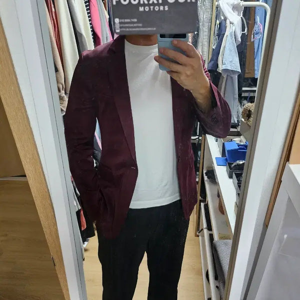 [BUNJANG] Burgundy Jacket / 버건디 색상 자켓