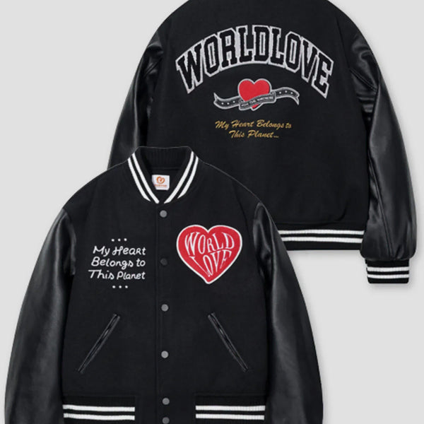[BUNJANG] TheOpen Product Varsity Jacket Black L / 밈더워드로브 바시티 자켓 블랙 L