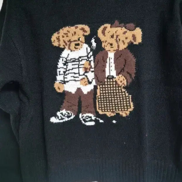 [BUNJANG] Polo Bear Knit Black / 폴로 베어 니트 블랙