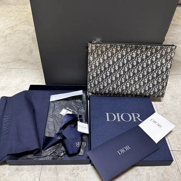 [BUNJANG] Dior Oblique A4 Clutch with Receipt / 디올 오블리크 a4 클러치 영수증포함