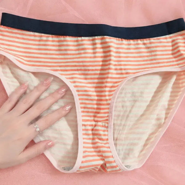 [BUNJANG] Women's Striped Panties (Used) / (중고) 스트라이프 여성팬티 속옷