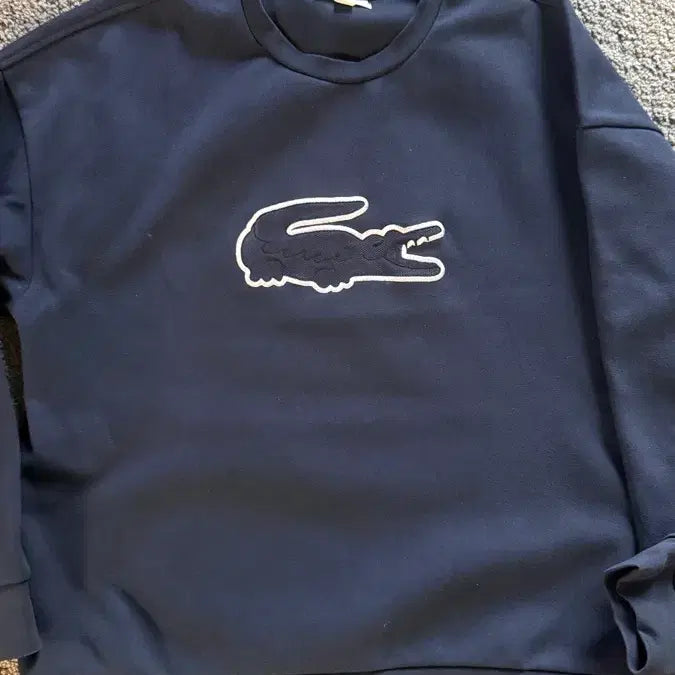 [BUNJANG] Lacoste Navy Sweatshirt (Korean Store Genuine S) / 라코스테 네이비 맨투맨(국내 매장 정품S)