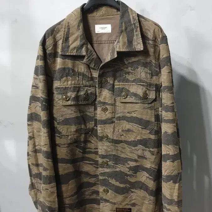 [BUNJANG] Espionage Tiger Camo Jungle Shirt / 에스피오나지 정글셔츠 타이거카모 국내95(m) 컨디션8/10