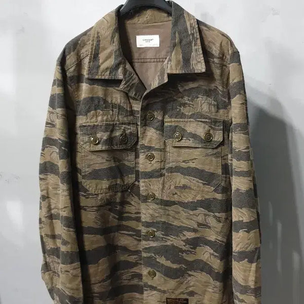 [BUNJANG] Espionage Tiger Camo Jungle Shirt / 에스피오나지 정글셔츠 타이거카모 국내95(m) 컨디션8/10