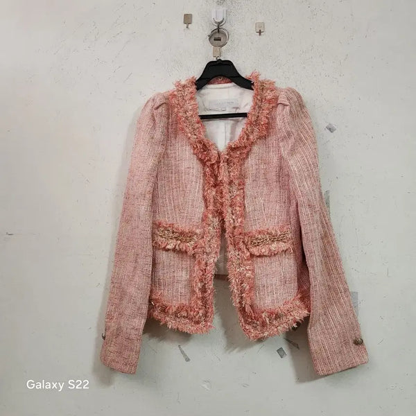 [BUNJANG] Lovely Pink Tweed Jacket / 러블리 핑크 트위드 자켓