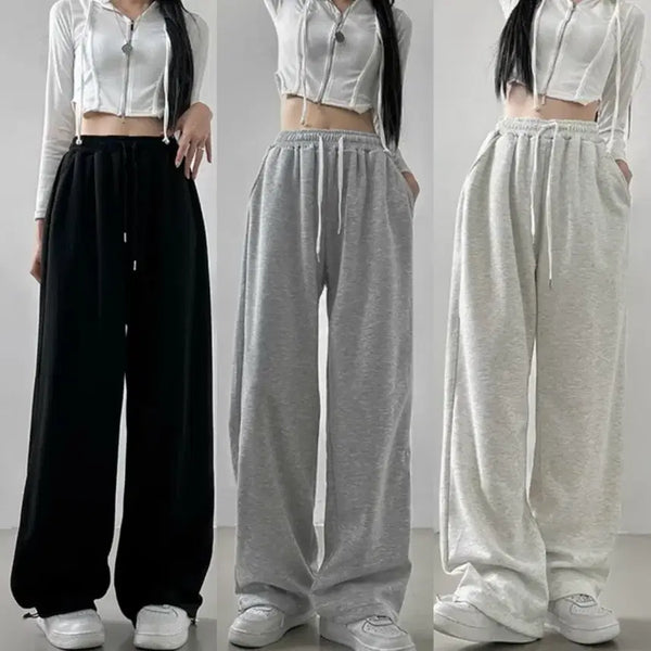 [BUNJANG] String Wide Pants (Black/Grey/Oatmeal) / 에이블리 스트링 와이드 팬츠 (블랙/그레이/오트밀)