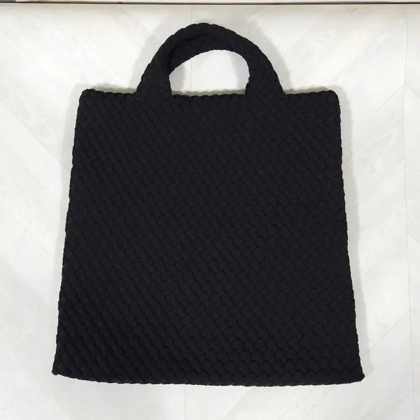 [BUNJANG] COS Mini Braided Tote Bag Black Woven 40cm / COS 코스 미니 브레이디드 토트백 블랙 우븐 40cm