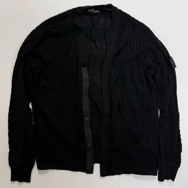 [BUNJANG] Stone Island Black Knit Cardigan / 스톤아일랜드 블랙 니트 가디건