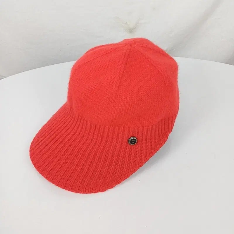 [BUNJANG] W.Angle Knit Golf Cap Red / 와이드앵글/니트 모자 레드 골프 캡 F/라덴