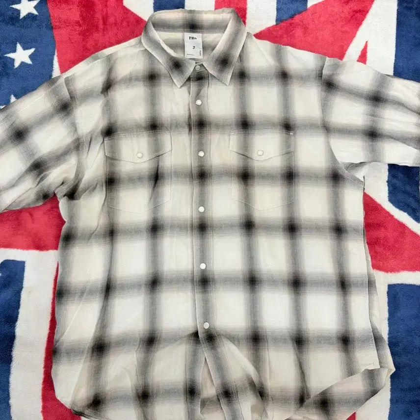 [BUNJANG] Blind Files Ombre Shirt Size 2 / 블라인드 파일즈 옴브레 셔츠 2 사이즈