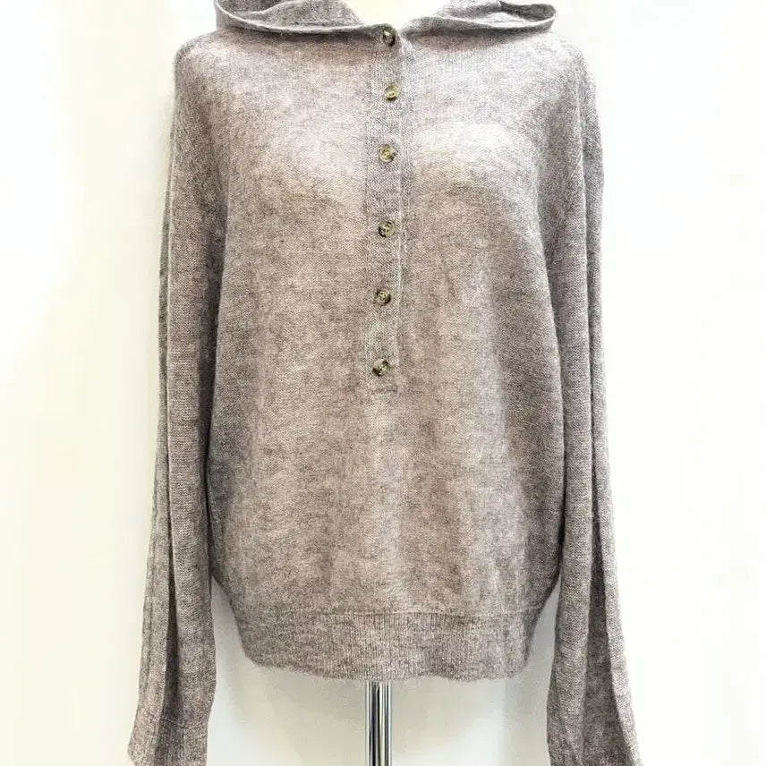 [BUNJANG] SYSTEM Mohair Wool Hooded Knit 90 Grey / 2025년 SYSTEM 시스템 모헤어 울 후드 니트 90 그레이