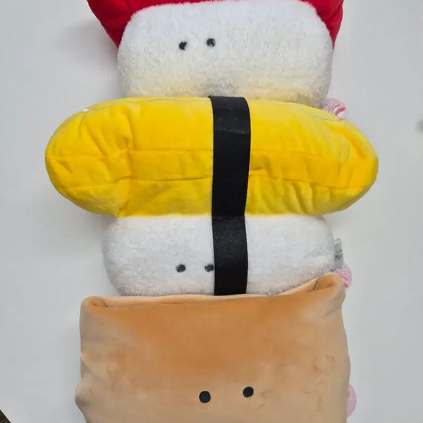 [BUNJANG] Sushi Plush Set Medium 3 Pieces Bundle / [일괄 세트] 쯔부라나 츠부라나 초밥 인형 중형 3개 & 성게 군함 키링