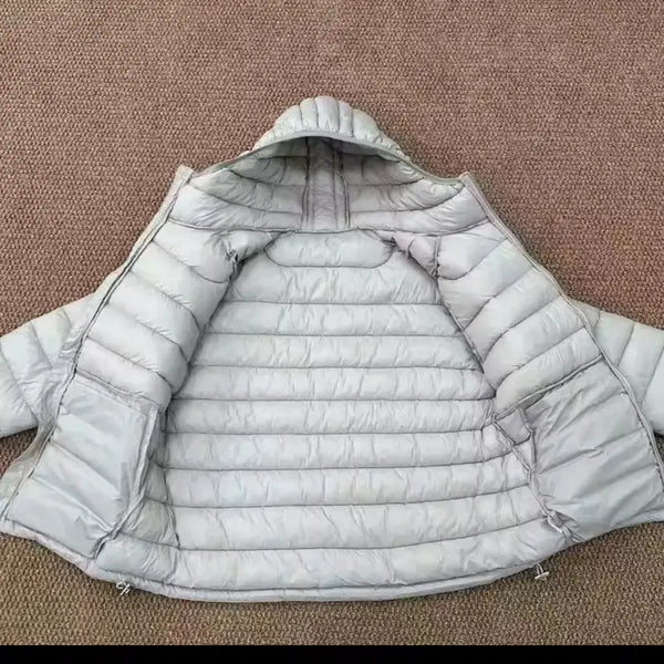 [BUNJANG] Lightweight Padded Jumper - Light Grey / 경량 패딩 점퍼 라이트 그레이