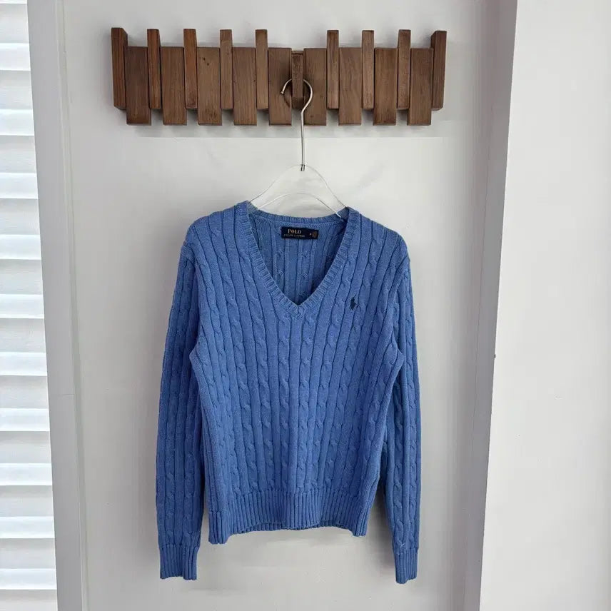 [BUNJANG] Polo Cable Cotton Knit / 폴로 케이블 코튼니트