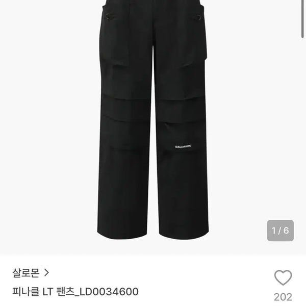 [BUNJANG] Salomon Pinnacle LT Pants Black XL / 살로몬 피나클 LT 팬츠 블랙 XL