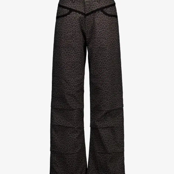[BUNJANG] Setupexe Leopard Lace Pants Charcoal / 셋업이엑스이 setupexe 레오파드 레이스 팬츠 차콜 leopard lace pants charcoal