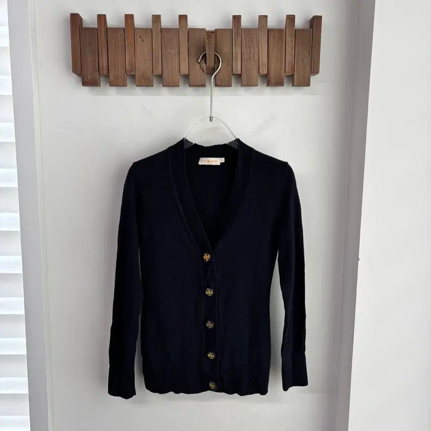 [BUNJANG] Tory Burch Navy Gold Button Cardigan / 토리버치 네이비 금장 가디건