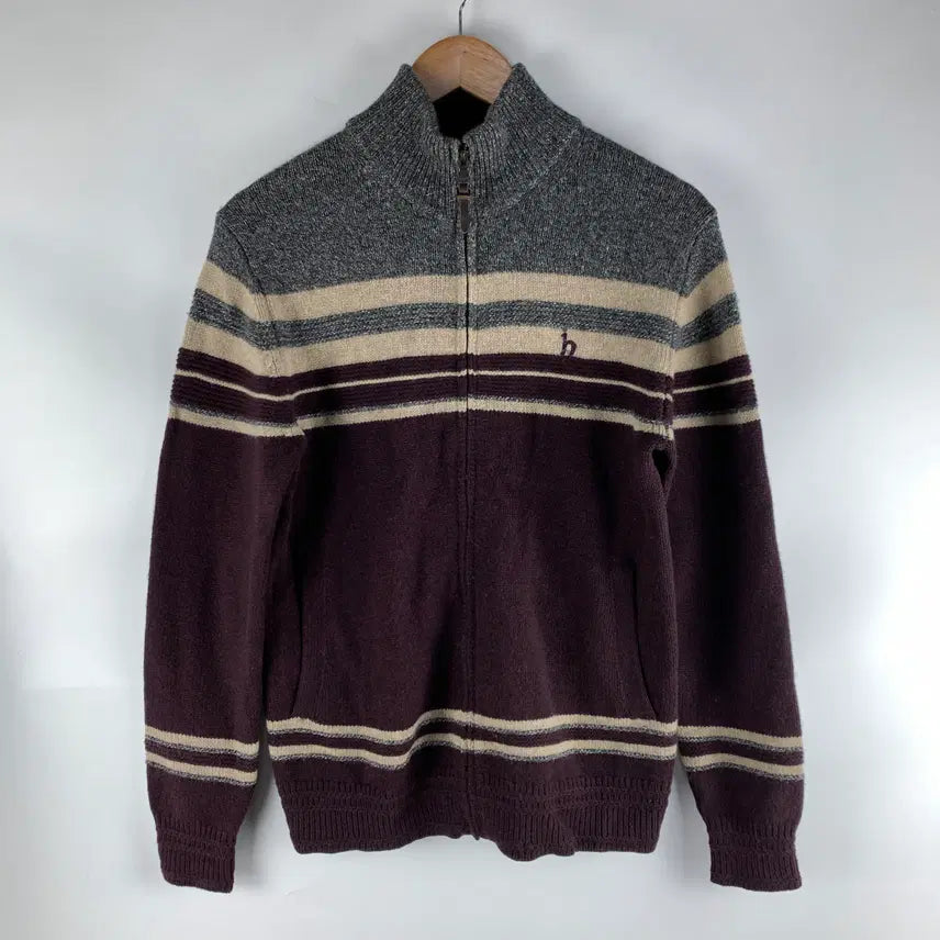 [BUNJANG] Hazzys Wool Zip-Up Knit Cardigan / 헤지스 울 집업 니트 가디건 95 .260921