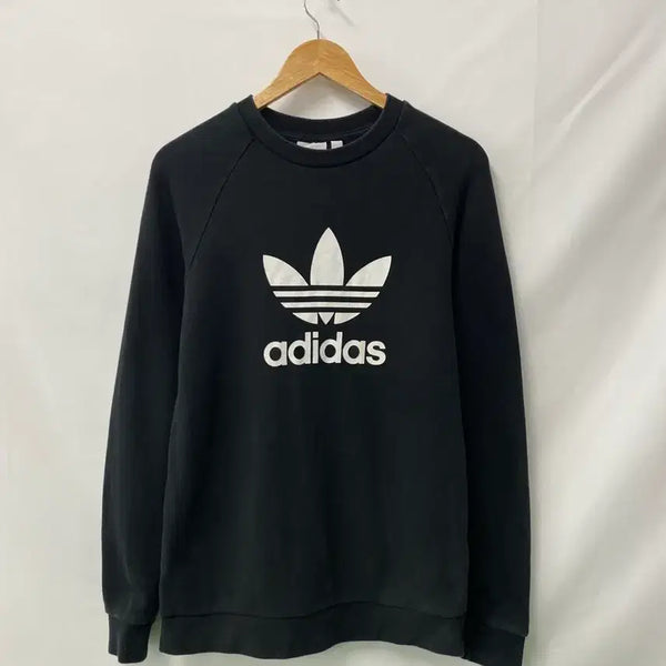 [BUNJANG] Adidas Trefoil Black Sweatshirt M / 384. 아디다스 트레포일 블랙 맨투맨M