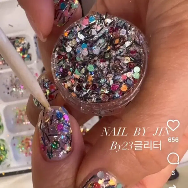 [BUNJANG] Nail Art Glitter Set / 다채로운 네일 글리터