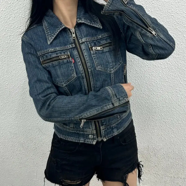 [BUNJANG] Levi's Double Pocket Denim Jacket M / 리바이스 더블포켓 데님 자켓 M