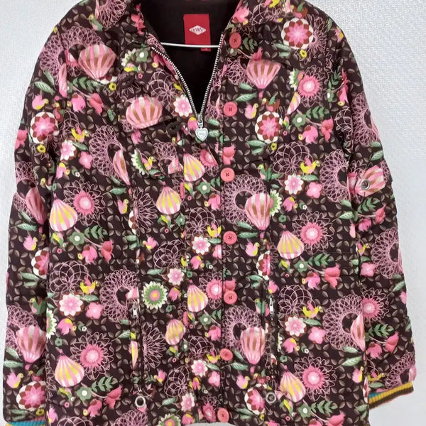 [BUNJANG] Oilily Flower Fleece Lined Padded Jacket / 매장판) 오일릴리  플라워 후리스내피 패딩