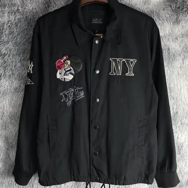[BUNJANG] MLB New York Yankees Patchwork Coach Jacket / MLB 뉴욕 양키스 패치워크 코치 자켓y 7110