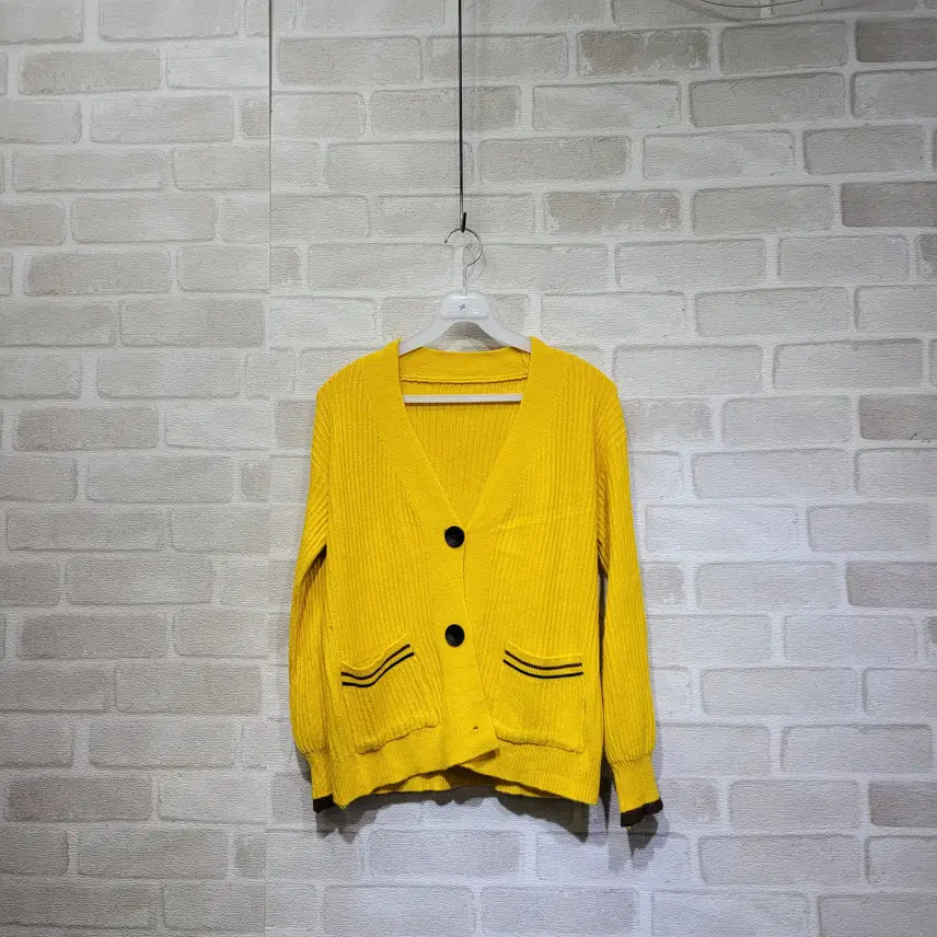 [BUNJANG] Yellow Cardigan F / ㅎ2665 옐로 가디건 F