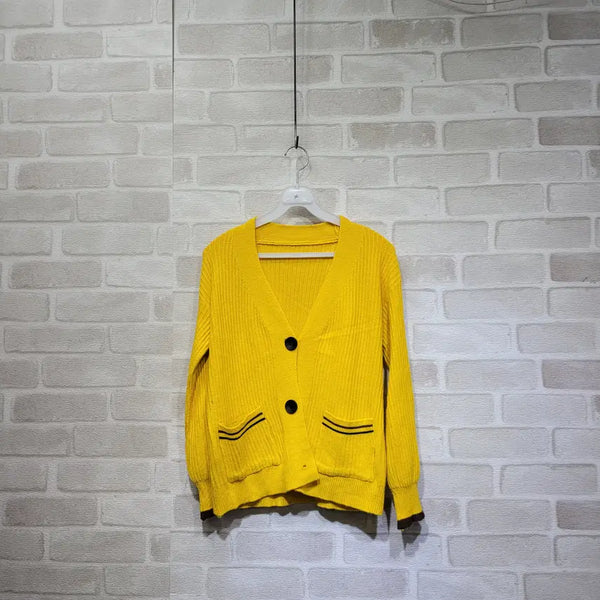 [BUNJANG] Yellow Cardigan F / ㅎ2665 옐로 가디건 F