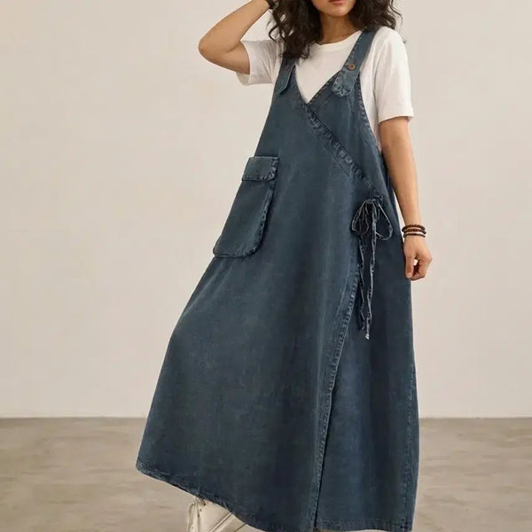 [BUNJANG] Denim Pinafore Dress / 청치마 멜빵 원피스