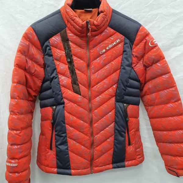 [BUNJANG] Eider Lightweight Padded Jacket M (Orange/Gray) / 아이더 경량 패딩 M (오렌지/그레이) 여90